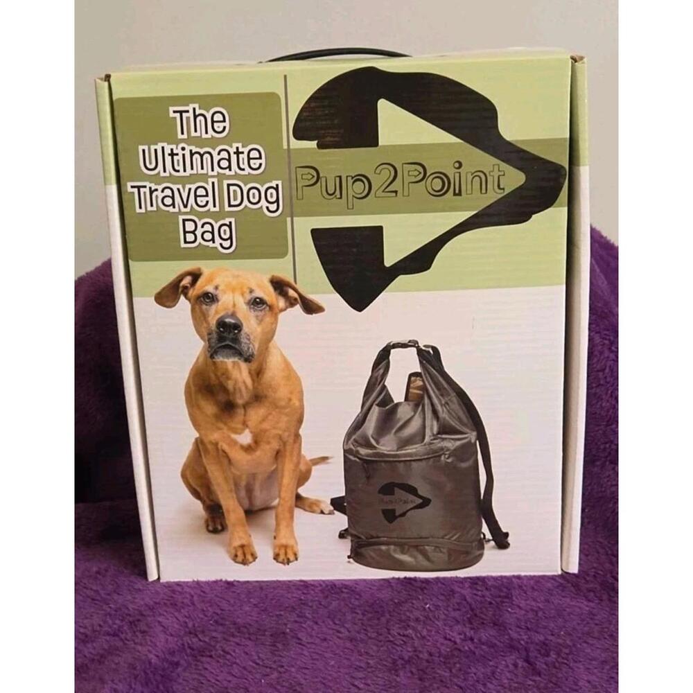 Pup2Point Ultimate Travel Dog Bag With 2 Collapsible Bowls & Food Scoop MSRP $70